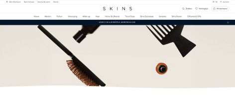 Online store of the Shopware customer "Skins"